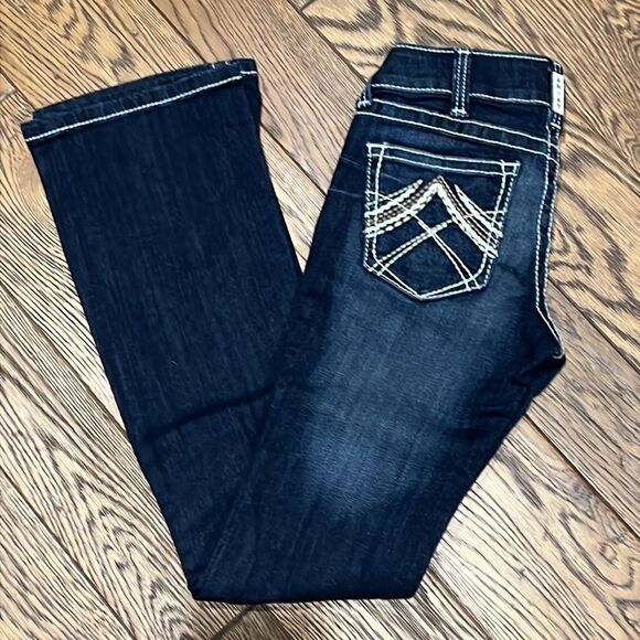 REAL ARIAT Low Rise Boot Rosy Whipstitch Jeans C21 - Picture 6 of 11